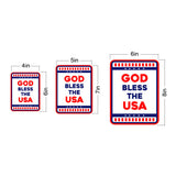 Portrait Round Plus God Bless the USA Door or Wall Sign | Easy Installation | Patriotic Stars and Stripes USA Pride Sign