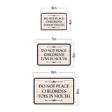 Classic Framed Plus Do Not Place Children’s Toys In Mouth Door or Wall Sign | Children's Warning and Safety Signs