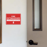 Classic Framed Plus Fire Extinguisher – Know Your Location Door or Wall Sign | Health and Safety Workplace Warning