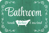 Classic Framed Plus Bathroom Soak Relax Unwind Wall or Door Sign | Home Bathroom Décor