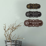 Designer No Soliciting Thank You (Doorbell) Wall or Door Sign