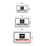Classic Framed Plus Recordatorio: Cerrar el garaje Door or Wall Sign | Bilingual | Home Garage Sign