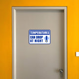 Classic Framed Plus Temperatures Can Drop at Night Wall or Door Sign | RV Accessories