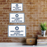 Classic Framed Plus High Visibility Jacket Must Be Worn — Wall or Door Sign | Safety & PPE - Sign