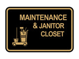 Signs ByLITA Classic Framed Maintenance & Janitor Closet Wall or Door Sign