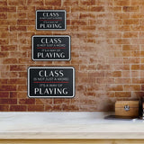 Classic Framed Plus Class Is Not Just a Word, It’s a Way Of Playing Door or Wall Sign | Motivational Decor