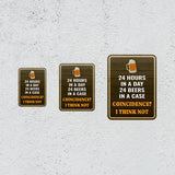 Portrait Round Plus 24 Hours In A Day 24 Beers In A Case Coincidence? I Think Not Door or Wall Sign | Funny Home Decor
