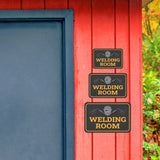 Classic Framed Plus Welding Room Wall or Door Sign | Home & Office Signage
