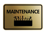 Classic Framed Maintenance Wall or Door Sign