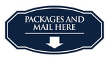 Signs ByLITA Victorian Packages and Mail here | Durable Plastic | Easy Installation | Elegant Design Wall or Door Sign