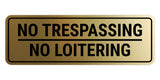 Signs ByLITA Standard No Trespassing No Loitering Wall or Door Sign | Office & Home Signage