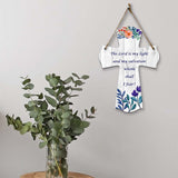 The Lord is my light and my salvation—whom shall I fear? Cross Hanging Sign | Rustic Twine | Inspiring Religious Bible Decor