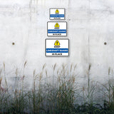 Classic Framed Plus Keep Lineshaft Guard in Place Door or Wall Sign | Miscellaneous Warning Signs - Industrial & Construction