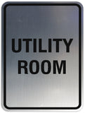 Signs ByLITA Portrait Round Utility room Sign - Laser-Engraved Lettering | Durable ABS Plastic | Vibrant Colors | Powerful Foam Tape