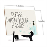Signs ByLITA Please Wash Your Hands, Hygiene Sign, 6" x 8"