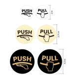 Signs ByLITA Circle Push and Pull Door Signs (Hands Vectors) Door Sign