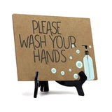 Signs ByLITA Please Wash Your Hands, Hygiene Sign, 6" x 8"