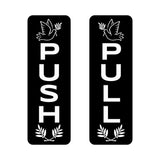 Signs ByLITA Vertical Push and Pull Door Signs (Peace Doves) Door Signs