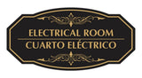 Signs ByLITA Victorian Electrical Room- Cuarto Eléctrico Bilingual Wall or Door Sign