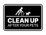 Signs ByLITA Classic Framed Clean up After Your Pets Wall or Door Sign
