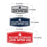 Signs ByLITA Fancy Secure Storage Lock After Use Sign | Easy Installation | Elegant Design Wall or Door Sign