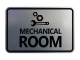 Classic Framed Mechanical Room Wall or Door Sign