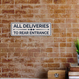 Standard Plus All Deliveries to Rear Entrance — Wall or Door Sign | Delivery & loading - Sign