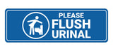 Signs ByLITA Standard Please Flush Urinal Wall or Door Sign