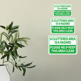 Classic Framed Plus A Cluttered Area Is A Hazard Please Help Keep This Area Clean Door or Wall Sign | Office Housekeeping Signage