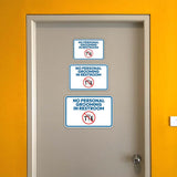 Classic Framed Plus No Personal Grooming In Restroom Door or Wall Sign | Bathroom Signs