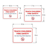 Classic Framed Plus Teach Children Fire Safety – Do Not Play With Matches Door or Wall Sign | Child Safety Business Signs