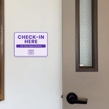 Classic Framed Plus Check-In Here for Your Appointment Door or Wall Sign | Medical Facility Greeting & Reception