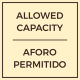 Signs ByLITA Square Allowed Capacity Door or Wall Sign | Spanish Bilingual Business And Office Signs