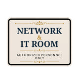 Classic Framed Plus Network & IT Room — Authorized Personnel Only — Wall or Door Sign | Specialist Room - Sign