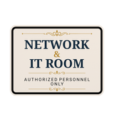 Classic Framed Plus Network & IT Room — Authorized Personnel Only — Wall or Door Sign | Specialist Room - Sign