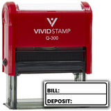 All Quality Bill Deposit Self-Inking Rubber Stamp | Business and Packaging Stamps