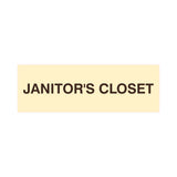 Basic Janitor's Closet Door/Wall Sign (Multipack)