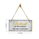 Treatment in Progress Do Not Disturb 5x10 Hanging Wall or Door Sign | Warm Welcoming Signage For Homes