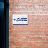 Classic Framed Plus All Gender Restroom Wall or Door Sign Easy Installation | Business & Public Bathroom Signs