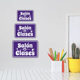 Classic Framed Plus Salón de Clases — Classroom Door or Wall Sign | Spanish - Church Room & Area Signs