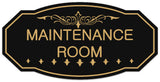 Signs ByLITA Victorian Maintenance Room Wall or Door Sign - Easy Installation | Durable Wall or Door