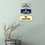 Fancy Caution Dock Slippery When Wet Wall or Door Sign