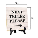 Touch-Free & Do Not Disturb Table Signs 5"x 5" Square Table Sign With Acrylic Easel
