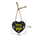 Signs ByLITA Please Watch Your Step' 6x6" Hanging Heart Sign | Health & Hygiene Signs