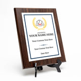 Karate Customizable Wooden Award Plaque | Easel Mount Option | Achievement and Recognition Personalizable Plaques