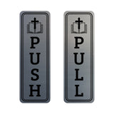 Signs ByLITA Vertical Push and Pull Door Signs (Bible and Cross) Door Sign