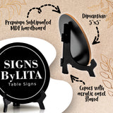 Thank You Come Again Circle Table Sign with Acrylic Stand (5x5") | Business Customer Welcome Sign