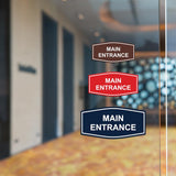 Signs ByLITA Fancy Main Entrance Sign - LEGIBLE Lettering | Durable ABS Plastic | Vibrant Colors | Powerful Foam Tape