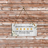 5 Stars Grandma's Cooking: 5 Stars For The Love She Adds To Every Dish 5x10 Hanging Plus Wall or Door Sign | Grandma's Home Décor