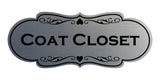 Designer Coat Closet Wall or Door Sign